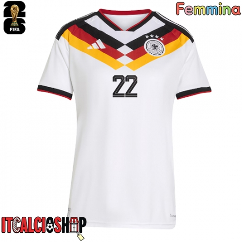 Germania Felix Nmecha #23 Prima Maglia Femmina Mondiali 2026 Manica Corta